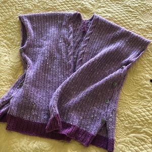 HAND KNIT & ONE-OF-A- KIND LAVENDAR CABLED JACKET